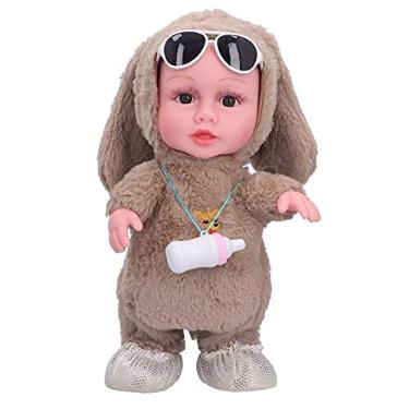 Imagem de Boneca Musical de Pelúcia, Boneca Infantil Elétrica Cantando Dança Andando Falando Papagaio Menina para Crianças (Boneca Garrafa Marrom (Bolsa))