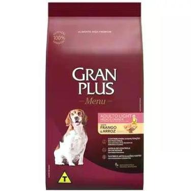 Imagem de Ração GranPlus Menu Light Frango e Arroz para Cães Adultos Raças Média