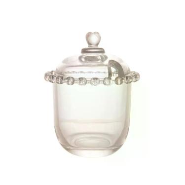 Imagem de Açucareiro de Cristal de Chumbo c/ Colher Coração 9,5x12cm Lyor