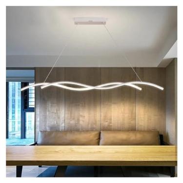 Imagem de Luminárias pendentes LED minimalistas para sala de estar, estudo, sala de jantar, decoração de quarto, lustres suspensos modernos para ambientes internos