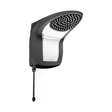 Imagem de Ducha Acqua Jet Ultra Eletrônica 7800W Instalação de Parede Controle de Temperatura Preto com Cromado Lorenzetti 220V
