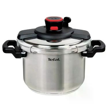 Imagem de Panela de Pressão Unique 2 em 1 Aço Inox com Revestimento Aço Inox 6L com Cesta para Cozimento a Vapor Tefal