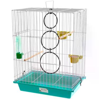 Imagem de Gaiola Viveiro Calopsita Agapornis Completa Com Acessórios - NoBrand, 