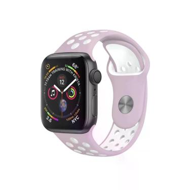 Imagem de Pulseira Para Apple Watch 42 / 44 / 45Mm Armor Running - Rosa E Branco - Gshield