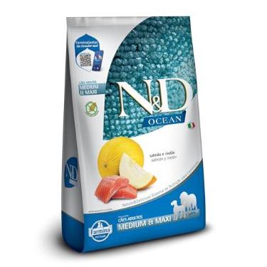 Imagem de N&D OCEAN Ração Farmina N&D Ocean Salmão E Melão Para Cães Adultos Raças Médias E Grandes - 2 5Kg