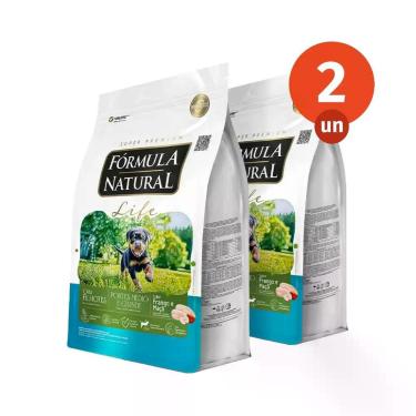 Imagem de Kit 2 Ração Fórmula Natural Life Cães Filhotes Porte Médio e Grande 2,