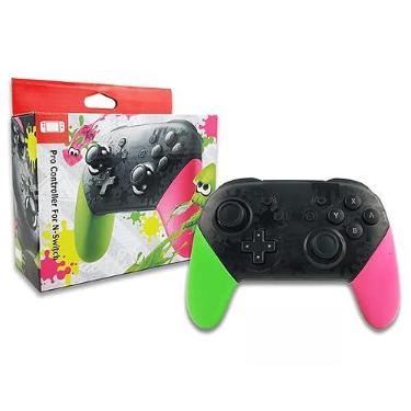 Imagem de Controle Bluetooth sem fio T4 Pro para Nintendo Switch/lite/oled, controle Switch Pro com vibração, IBMKIDS (Rosa e Verde)
