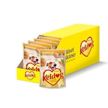 Imagem de Pack de Ração Úmida Cães Keldog Sachê Frango, Ervilha e Cenoura - 20 unidades 100g