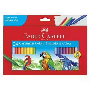 Imagem de Canetinha Hidrográfica Colors 150124czf 24 Cores - Faber Castell