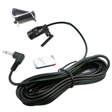 Imagem de Microfone de carro estéreo externo de 3,5 mm compatível com Kenwood Boss Corehan Power JVC Sony Jensen Unidade de cabeça de veículo alpino habilitado para carro áudio GPS DVD