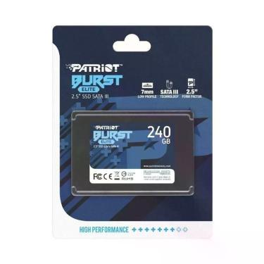 Imagem de Ssd 240 Gb Patriot Burst Elite, Sata Iii, Leitura 450mb/s E Gravação 320mb/s - Pbe240gs25ssdr