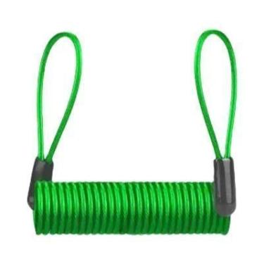 Imagem de Cadeado De Cabo Antifurto Para Bicicleta De 1,2m Com Alarme De Mola E 