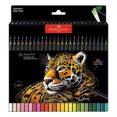 Imagem de Lápis de Cor com 50 Cores Faber-Castell Supersoft