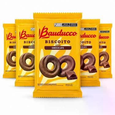 Imagem de Kit 50 Bolachas Bauducco Sachê Amanteigados Chocolate 11,8gr, 50 unida