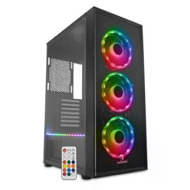 Imagem de Gabinete Gamer Concórdia Glass X3602 RGB com Controle, Fita LED e Fans