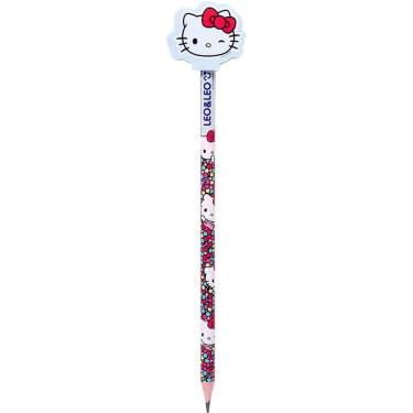 Imagem de Lapis Preto Redondo Decorado Hello KITTY C/BORRACHA 4MOD. - Leonora