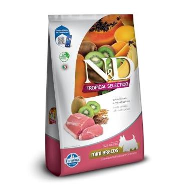 Imagem de Ração Seca N&D Tropical Selection Suíno, Cereais e Frutas Tropicais para Cães Adultos de Raças Pequenas Leve 2,5 kg Pague 2 kg
