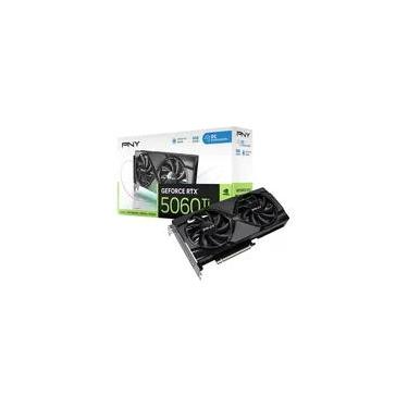 Imagem de Placa de Vídeo PNY NVIDIA GeForce RTX 5060 Ti, 8GB, GDDR7, 128-bits, Dual Fan, PCIe 5.0 - VCG5060T8DFXPB1-O