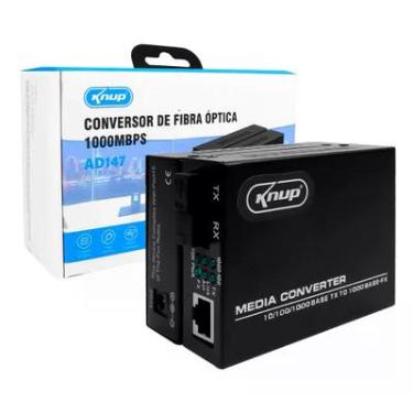 Imagem de Par Conversor De Fibra Óptica Mídia Gigabit 1000mbps Rj45 A+b