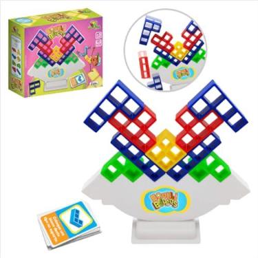 Imagem de Jogo Equili Blocos Tetra Tower Educativo Tetris Encaixe