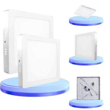 Imagem de Kit 2 Luminária Painel Plafon Led 25W Quadrado Sobrepor Bivolt 110v-22