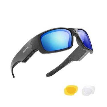 Imagem de Óculos de sol para câmera OhO, HD 1080 32 GB, câmera esportiva com câmera embutida de 15 MP e proteção UV400 polarizada, segurança e lentes intercambiáveis