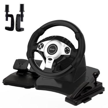 Imagem de DOYO Gaming steering wheel, PC Racing Wheel and Pedals, 270/900 ° SIM Drive Dual Motor Vibration Feedback with Manual Transmission for Xbox Series x | s, Xbox One, PC, PS4, PS3, Xbox 360, Switch