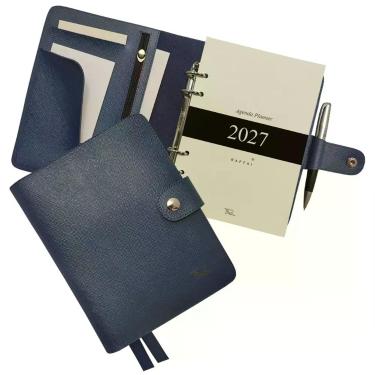 Imagem de Agenda Planner 2027 191-R Raffai Couros, Azul Jeans