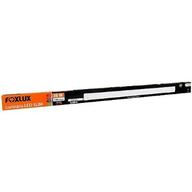 Imagem de FOXLUX Luminária LED Slim – 36W – Bivolt – 6.500K – Luz Branca – Acompanha parafusos e base para fixação – Branca, 1, 20m x 7, 5 cm x 2, 3 cm, LED05.12