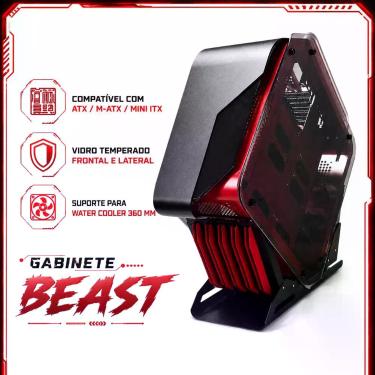 Imagem de Gabinete Gamer ATX Vidro Temperado Lateral Frontal USB 3.0 PC Setup DE