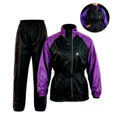 Imagem de Conjunto Capa Chuva Moto Feminina Impermeável Nylon Forrado Bolso Inte