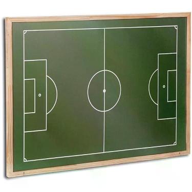 Imagem de Campo de Futebol de Botão 90x60cm em Madeira Revestida Pintura Verde com Silk Cortiarte