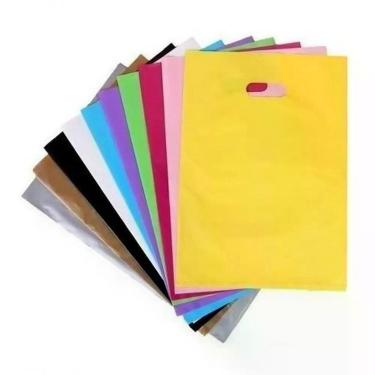 Imagem de Sacola Plástica Alça Vazada 16x20 1KG para Embalagens de Presentes e Lembrancinhas Transparente Higipack