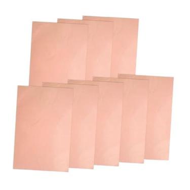 Imagem de Fiocias 8 Folhas de Cartolina Metálica, Papel Cartão, Papel Alumínio, Materiais de Artesanato para Decoração de Festas E Scrapbooking, Rosa Ouro