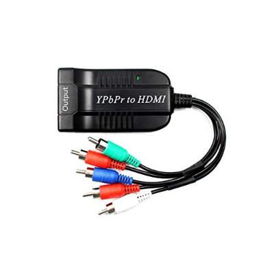 Imagem de Adaptador conversor YPbPr/Componente/5RCA RGB YPbPr para HDMI, suporta adaptador conversor de áudio de vídeo 1080p para DVD PSP Xbox 360 PS2 Nintendo para monitor ou projetor HDTV