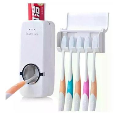 Imagem de Dispenser Aplicador Creme Dental Pasta Dente Suporte Escovas - WESTERN