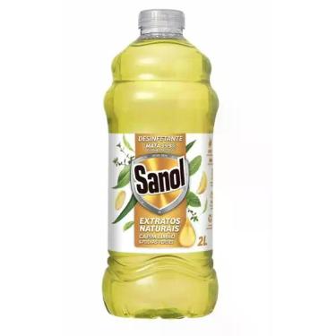 Imagem de Desinfetante sanol extratos naturais capim limao e folhas verdes 2l