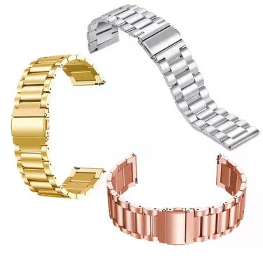 Imagem de Kit 3 Pulseiras Smartwatch Inox Relogio Inteligente 3 Elos