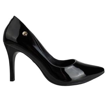 Imagem de Sapato Scarpin Ávila Bico Fino Firezzi Salto Alto 7624 (Preto Verniz, BR, Adulto, Numérico, 40)