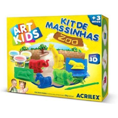 Imagem de Kit De Massinhas Art Kids Zoológico 450g Com Moldes