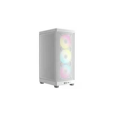 Imagem de Gabinete Gamer Corsair 2000D RGB Airflow, Mini-ITX, 3x Cooler Fan RGB Slim, Branco - CC-9011247-WW