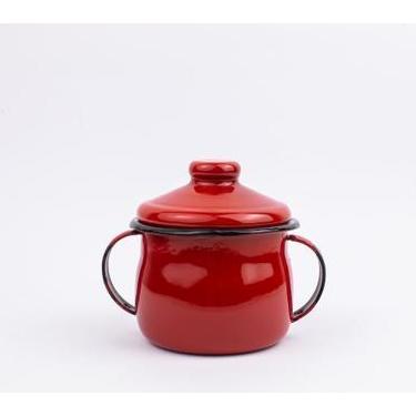 Imagem de Açucareiro esmaltado Vermelho 239g atóxico ESMALTADOS SILVA 2279