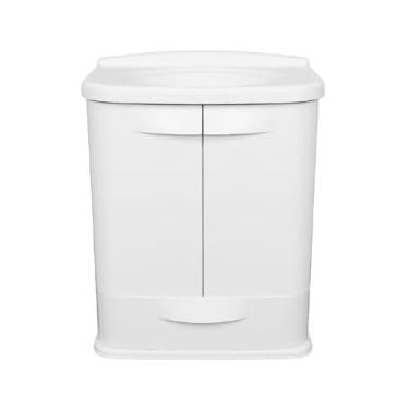 Imagem de Gabinete Plástico com Lavatório para Banheiro Gab Fit Branco Astra