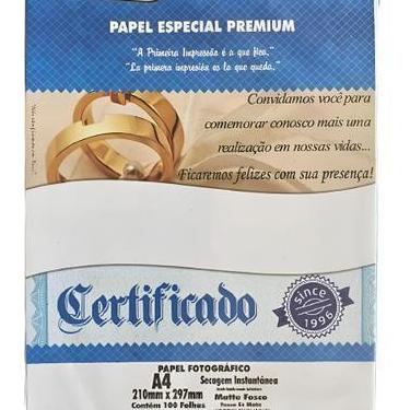 Imagem de Papel Fotográfico Matte Fosco A4 230g 100 Folhas Masterprint Branco - 