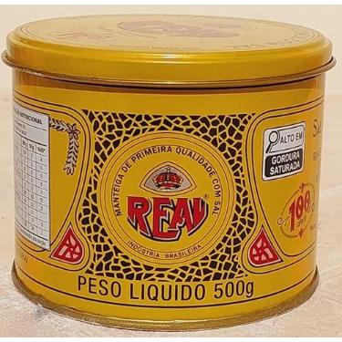 Imagem de Manteiga Real com Sal, Lata 500g, Sem Corantes e Conservantes