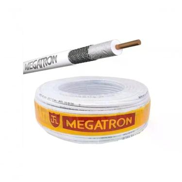 Imagem de Cabo Coaxial Megatron RGC-6 95% 100M para Antenas VHF-UHF-Digital Parabólicas e Sistemas DTH Branco