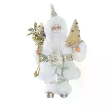 Imagem de Papai Noel Natal em PE  Dourado Champanhe  30 cm - FLORARTE