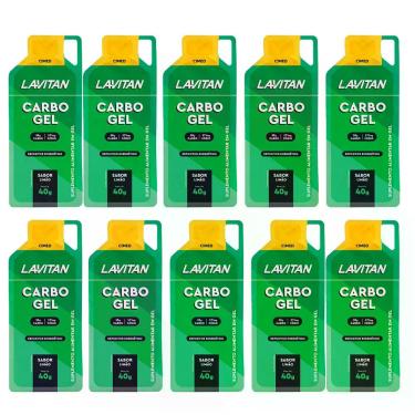Imagem de Kit 10x Carbo Gel 10x40 gramas Sabor Limão Lavitan Cimed Especificação