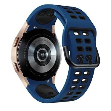 Imagem de DFAMIN Extremidade curvada 20mm pulseiras de silicone para Samsung Galaxy Watch 4 Classic 46 42mm pulseira relógio 4 44 40mm pulseira de substituição (cor: cor N, tamanho: Watch4 classic 42mm)