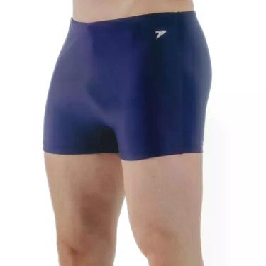 Imagem de Sunga preta boxer shorts natação poker lisa anti cloro uv 50, M, Marin